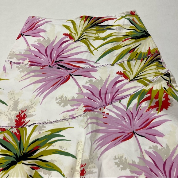 Pamela Brown Retro Tropical Floral Print Skirt SZ 8 - Picture 2 of 9